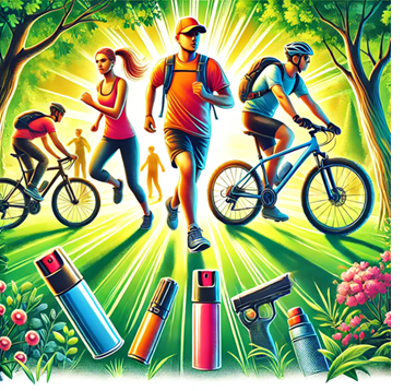 cyclist and runner